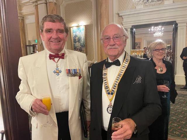 Guest speaker retired Major General Tim Cross with club president Graham Marsden and his wife,Kay.