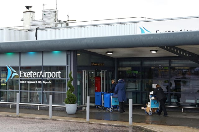 Departures from Exeter Airport were 14 minutes behind schedule on average in 2022, according to analysis of CAA data by the PA news agency