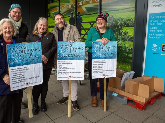 More than 8,000 items have been collected at the Lewes Food Banks Winter Collection