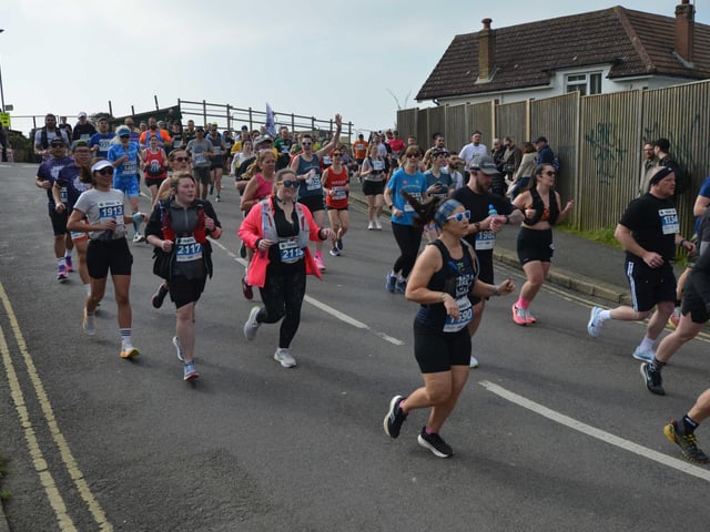 Action in the 2026 Hastings Half Marathon