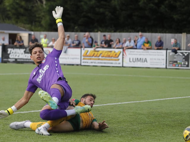 Action from Horsham's pre-season defeat to West Sussex neighbours Worthing