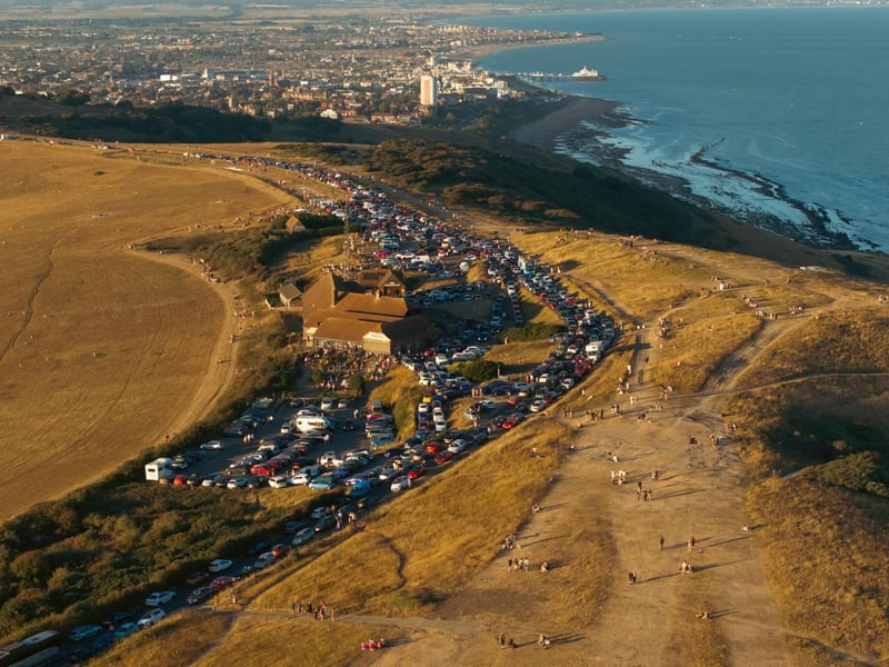 An aerial picture of Beachy Head.
