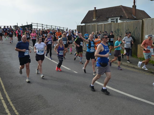 Action in the 2026 Hastings Half Marathon