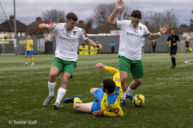 The Rocks in action at Haringey in the Isthmian premier division