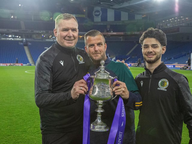 Horsham FC are champions of Sussex again after their last-gasp Sussex Transport Senior Cup final win over Littlehampton Town.