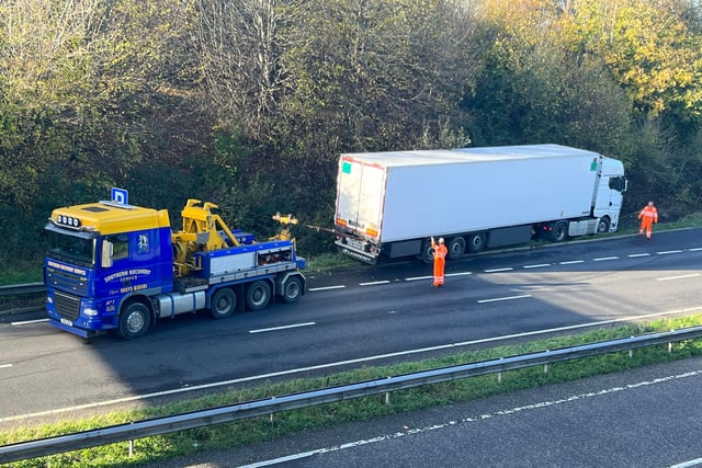 Part of the A23 is closed for recovery work on Friday, November 25, Sussex Roads Police have said