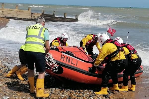 Eastbourne RNLI were called to an incident on Holywell Beach over the bank holiday weekend.