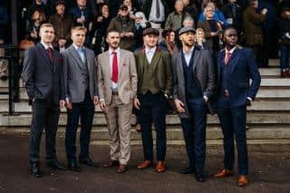 Some of the Borough players dressed up for a day at Plumpton | Contributed picture