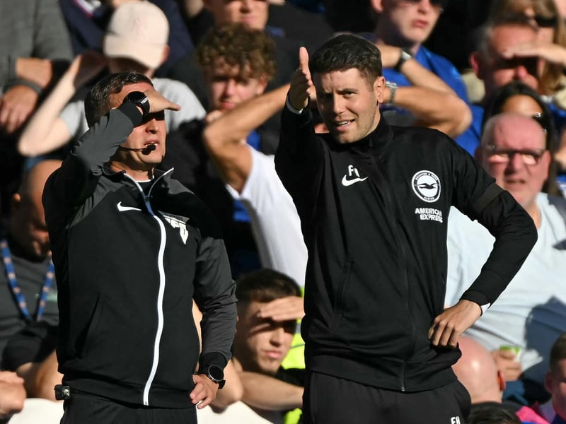 Brighton's German head coach Fabian Hurzeler will look to bounce back from their 4-2 loss at Chelsea last week