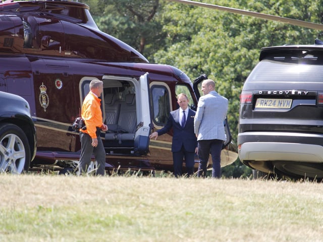 Prince William arrives in Hastings