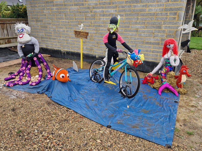 Ferring Scarecrow Festival from October 26 to November 3, 2024, is a feast for the eyes and the senses, with interactive displays and comical scenes to delight and amuse people of all ages. Purchase a map for £1 at The Orange Tree and support the fundraising for The Community Dementia Hive at Beehive Care in Ferring.