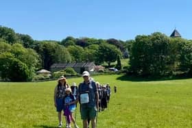 Walking form Bishopatone towards the woods