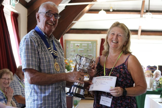 Marian Patterson was presented with the WHR Cup for most points in show