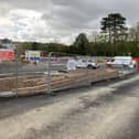 The site of the new Aldi supermarket currently under construction at Tanbridge Retail Park in Albion Way, Horsham