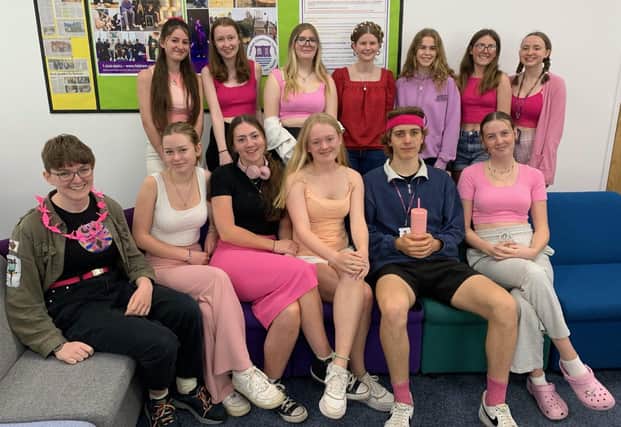 Sixth Form Students at Felpham Community College wear Pink to fundraise for Great Ormond Street Hsopital