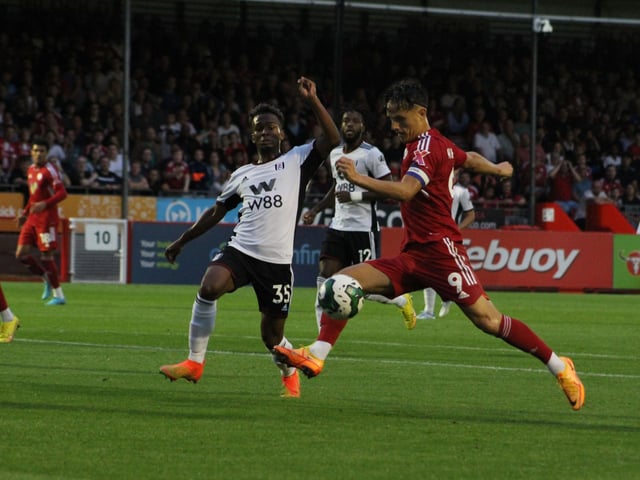 Action from Crawley Town's famous Carabao Cup win over Fulham. Picture by Cory Pickford