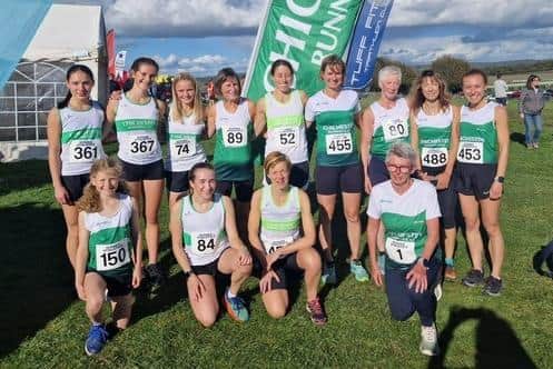 Chichester Runners' senior women at Goodwood for the opening league fixture | Picture courtesy of Peter and Nadia Anderson