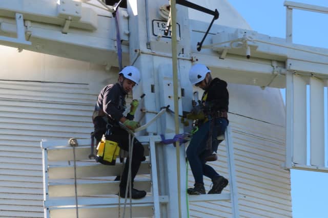 Jill Windmill in Clayton, Sussex, had her sweeps reattached on Saturday, October 8