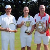 2023 GC Open Singles Championship trophy winners (from left) Brooks, Fletcher,Nunns, Clark