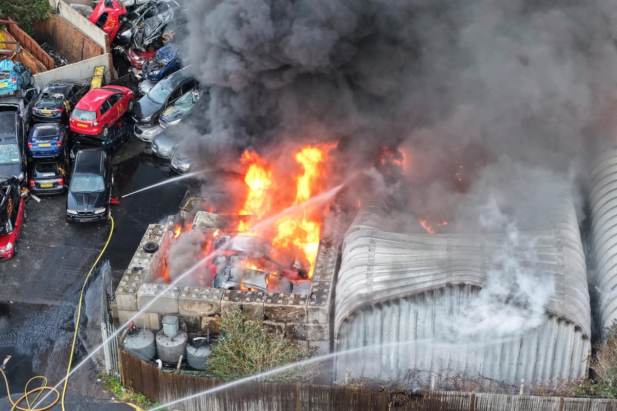Major fire breaks out on Lancing industrial estate
