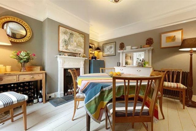 The good-sized dining room is separate from the kitchen and living area.