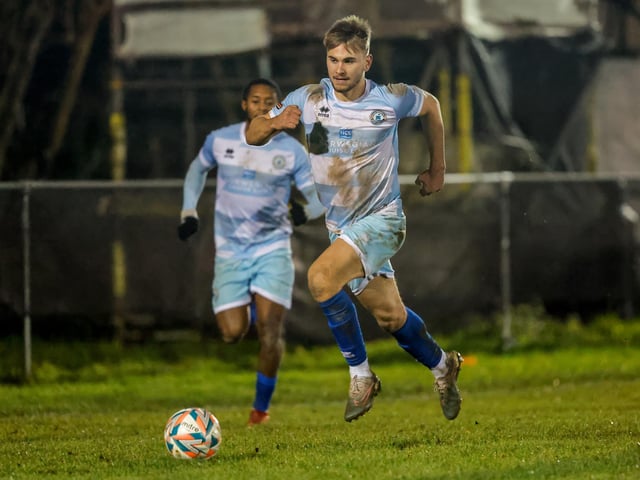 Action from Eastbourne Borough's 2-1 win at Wick in the Sussex Senior Cup