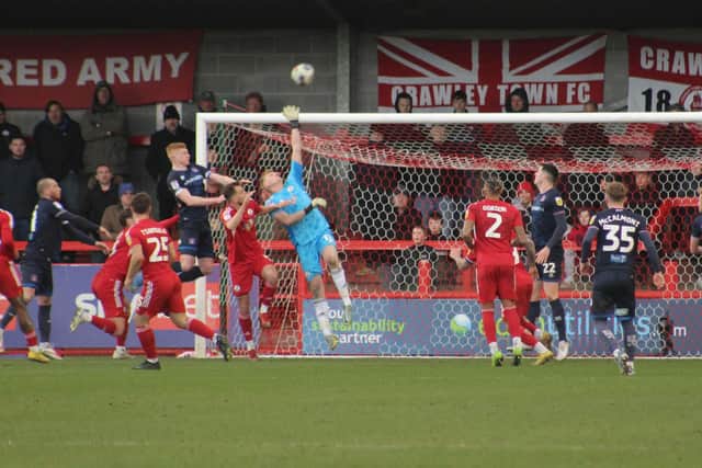 Boos at half-time set the tone as struggling Crawley Town slumped to a 5-1 home defeat against Carlisle United in League Two. Photo: Cory Pickford