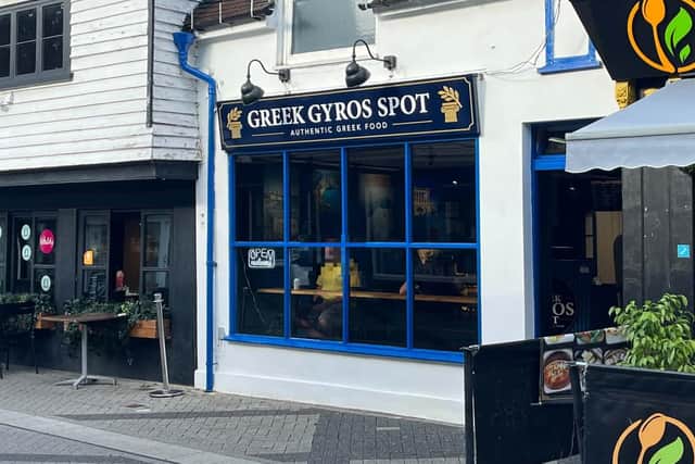 Greek Gyros Spot is now welcoming customers at 25 East Street – a premises previously occupied by a Chinese takeaway. Photo: Sussex World