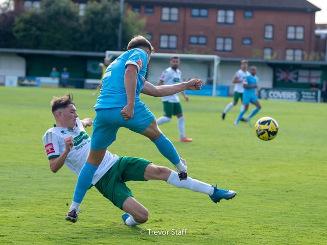 Action from Bognor Regis Town v Potters Bar Town in the Isthmian premier division | Pictures: Tevor Staff
