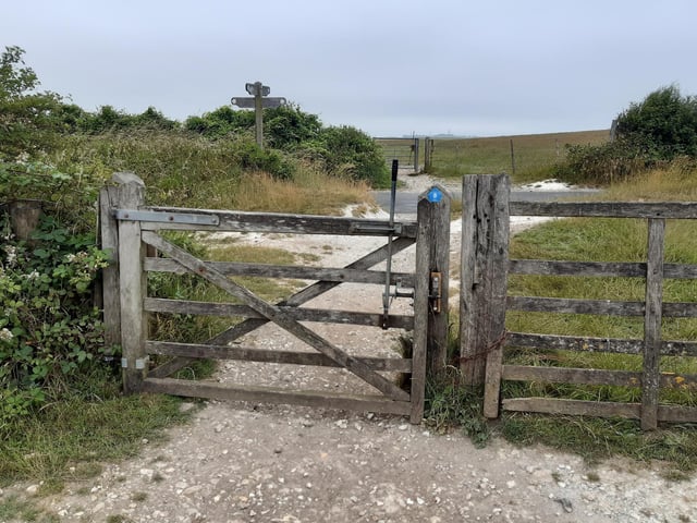You have to cross a road but no problems there. You will see a signpost for Poynings here.