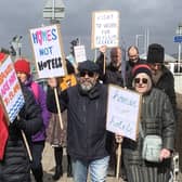 Lewes District Anti-Racist Alliance hold protest in Newhaven to mark Anti-Racism Day.