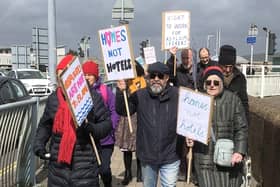 Lewes District Anti-Racist Alliance hold protest in Newhaven to mark Anti-Racism Day.