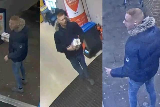Sussex Police said they want to speak to a man following an assault outside the Co-op in Dorsten Square, Crawley. Photo: Sussex Police