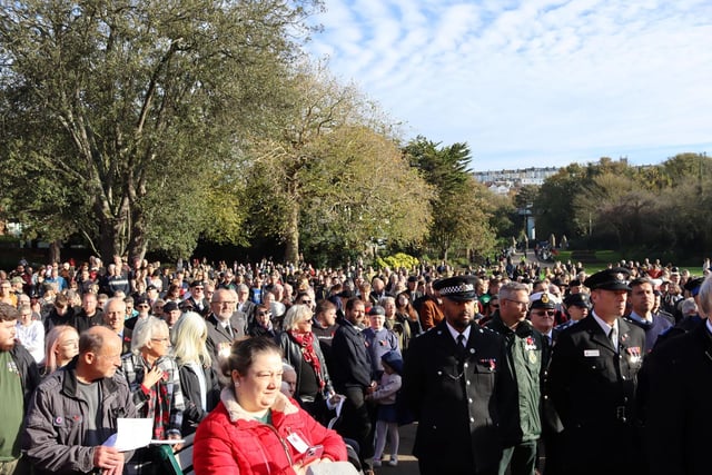 The Remembrance Sunday service in Alexandra Park. Picture by Kevin Boorman