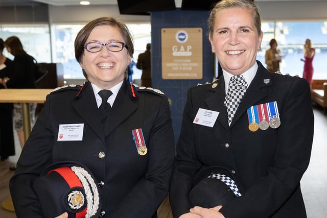 Dawn Whittaker, Chief Fire Officer at ESFRS with Di Lewis Chief Inspector Sussex Police.