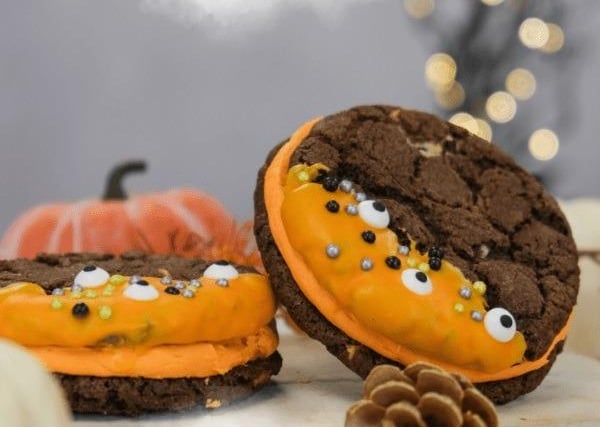 Halloween Cookie Sandwiches. Picture: Piglet's Pantry
