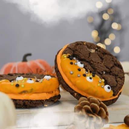 Halloween Cookie Sandwiches. Picture: Piglet's Pantry