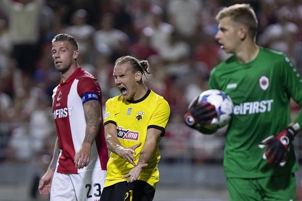 Assessing a rib injury sustained during Sunday’s 1-1 draw with Olympiacos.