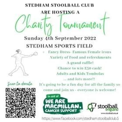Stedham Stoolball Club is set to host a tournament to help raise funds for charity.