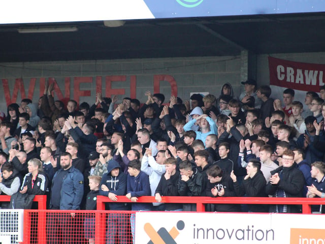 Action from Crawley Town's 2-1 win over Newport County. Picture by Cory Pickford