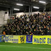 Lewes and KSK Beveren fans during one of the Fenix Trophy games | Picture: James Boyes