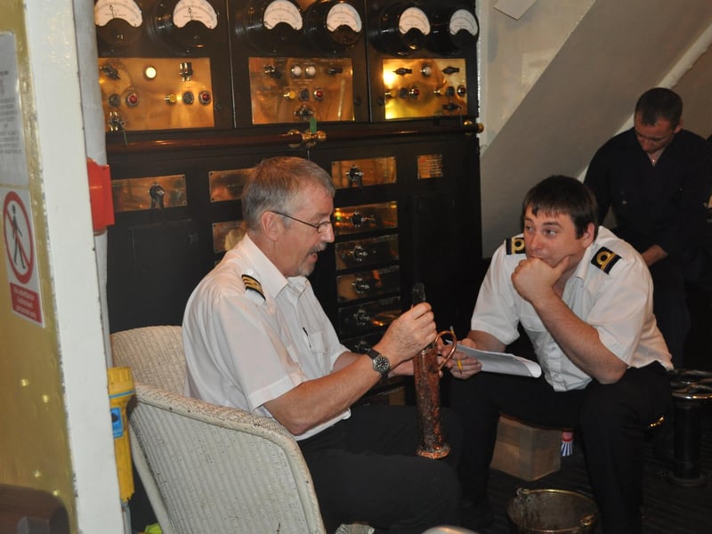 Waverley staff on board the paddle steamer in September 2010