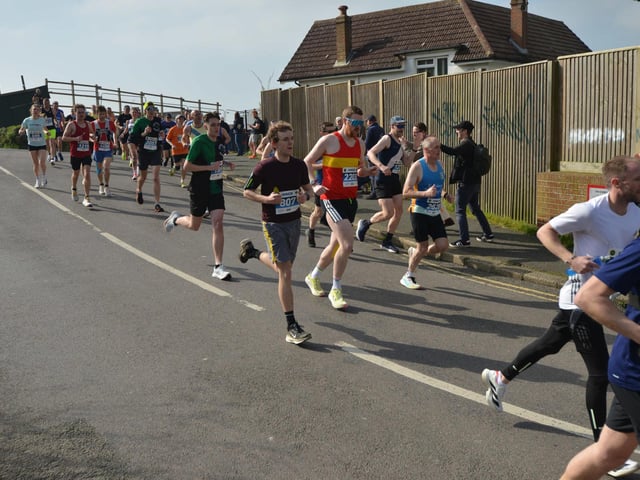 Action in the 2026 Hastings Half Marathon