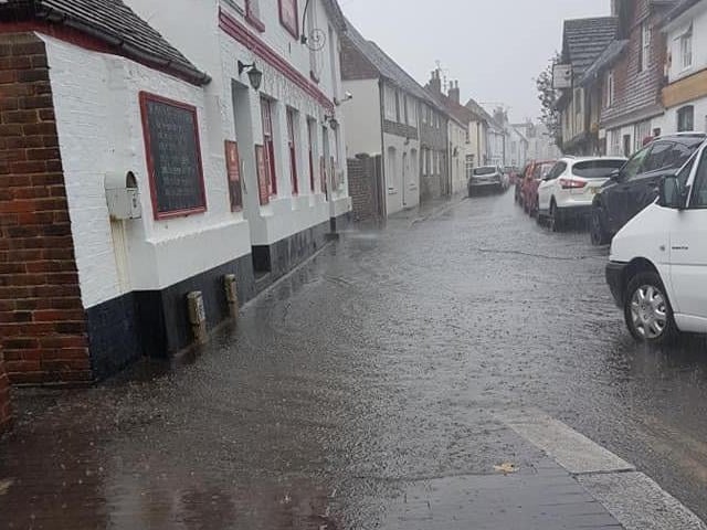 Tarring High Street flooded again in August 2018
