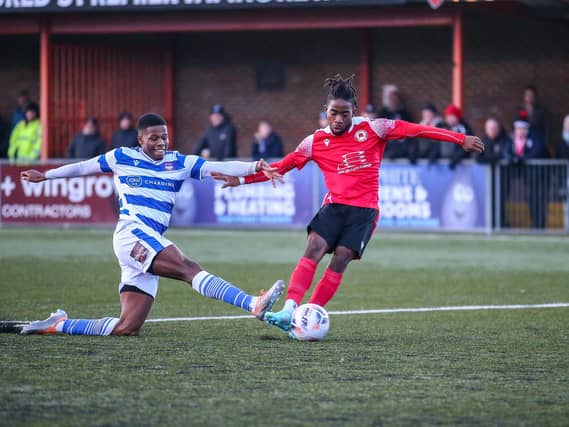 Action from Eastbourne Borough's draw at home to Oxford City in National League South