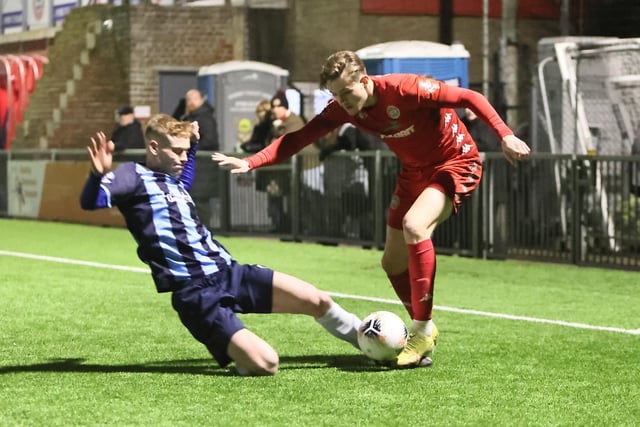 Action from Worthing FC's 6-2 Sussex Senior Cup win over Crowborough Athletic at Woodside Road