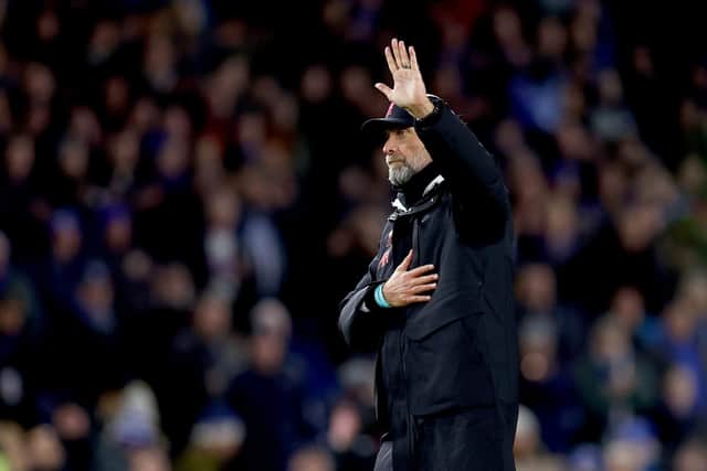 Jurgen Klopp had no complaints after his Liverpool team were well beaten 3-0 by an ‘outstanding’ Brighton performance. (Photo by Bryn Lennon/Getty Images)