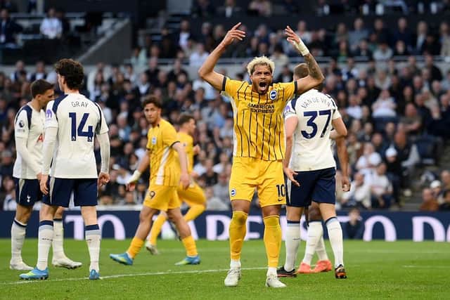 Relegation threatened Tottenham Hotspur and European hopefuls Brighton & Hove Albion played out a breathless 2-2 draw in North London, with a late Georginio Rutter equaliser denying Spurs their first league win of 2026. (Photo by Mike Hewitt/Getty Images)