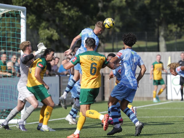 Action from Horsham's win over Cheshunt in the Isthmian premier division