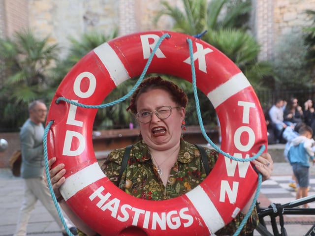 Hastings Old Town Carnival Week 2025: Gurning Competition. Pic Roberts Photographic.